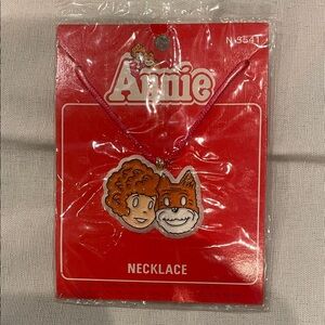 Annie Red Necklace with sandy as pendant new 1981